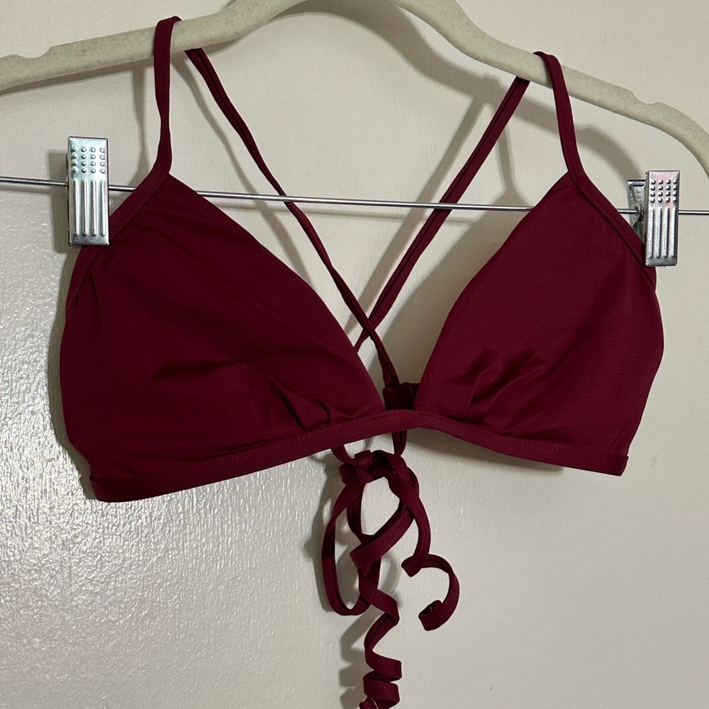 Elegant Burgundy Swim Top